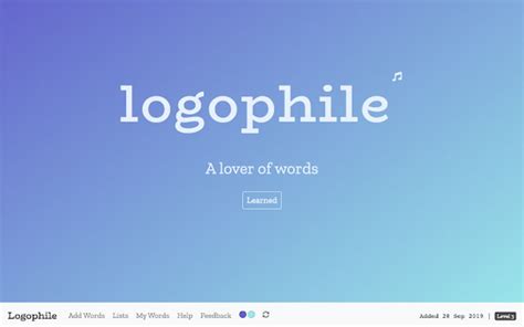 logophil|Logophile.